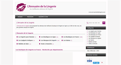 Desktop Screenshot of annuairedelalingerie.com
